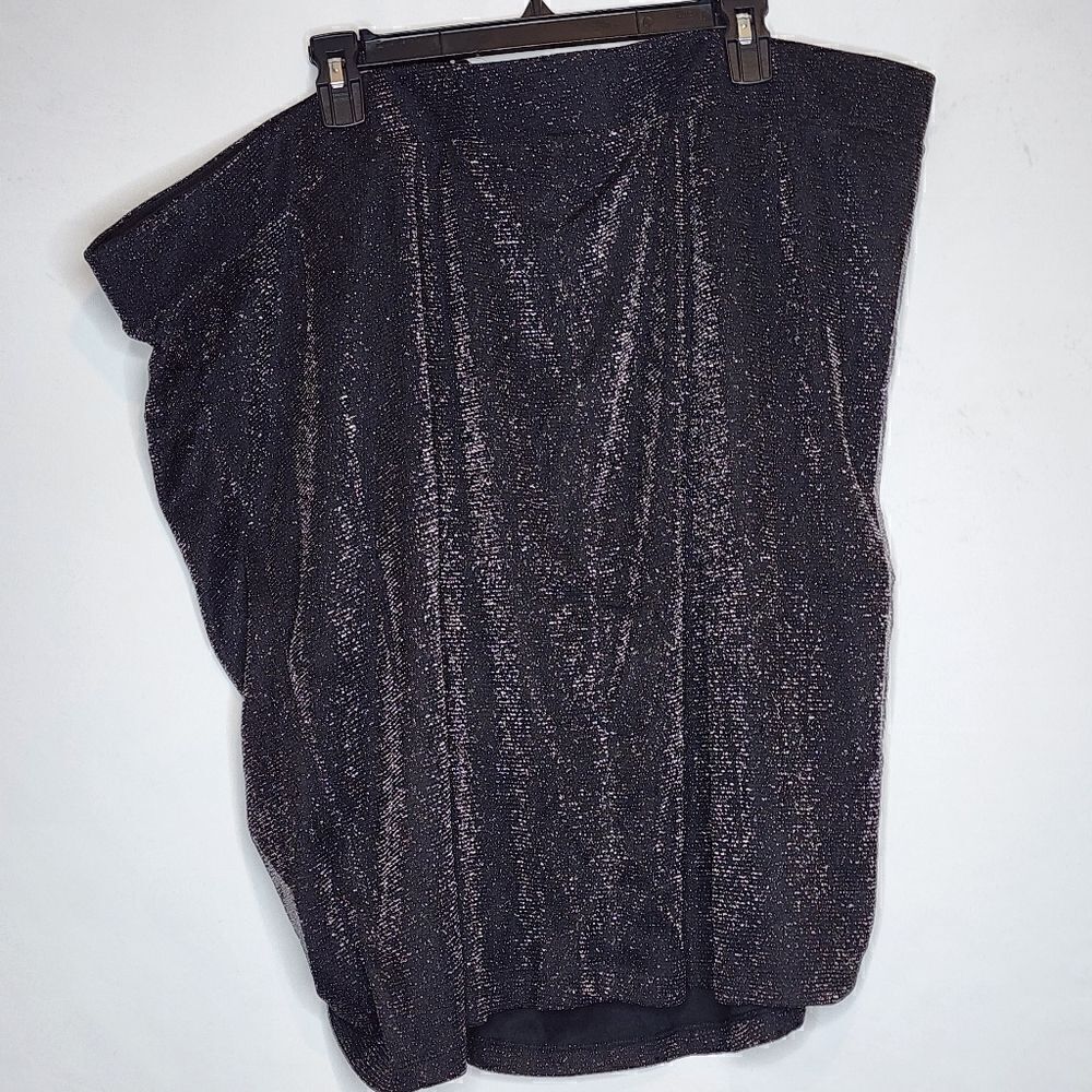 4X 26W Torrid Black At The Knee Glitter Knit Cinch Bodycon Skirt Special Occasio - Picture 4 of 8
